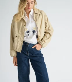 Beige sportieve blouson