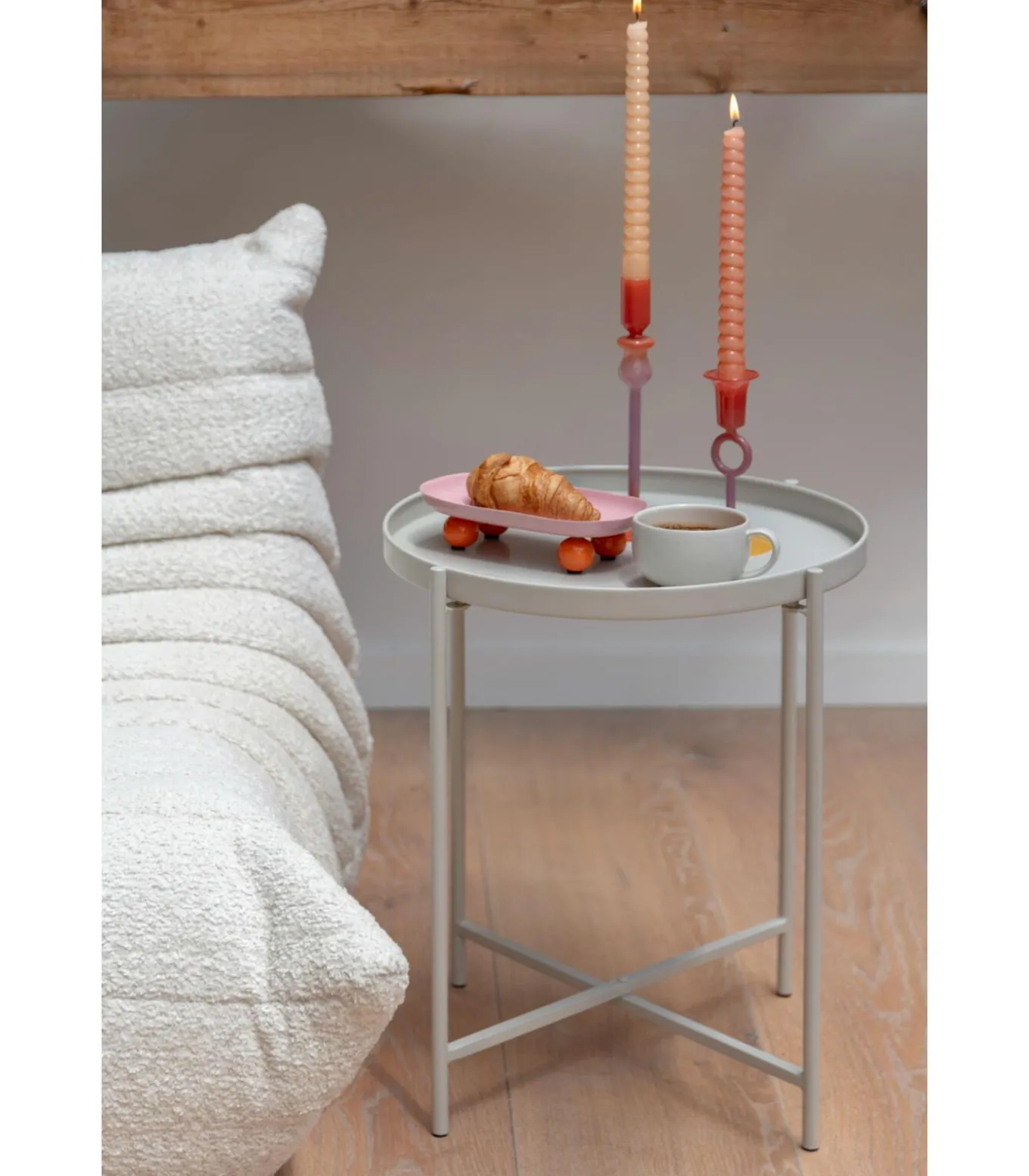 Bijzettafel Meseta - Grijs - 40x40x49cm