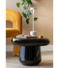 Bijzettafel Roca - Zwart - 49x49x36cm