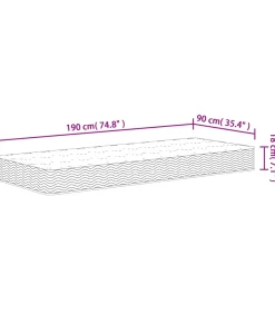 Binnenveringmatras middelhard 90x190 cm Single Size