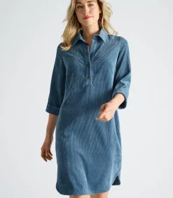 Blauw kleedje in velours