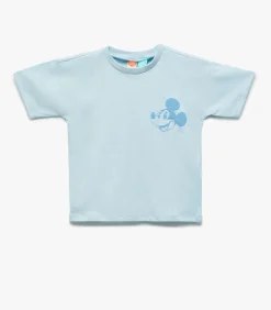 Blauw T-shirt Korte Mouwen Mickey Mouse