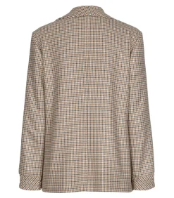 Blazer met ruitjes zonder knoopsluiting