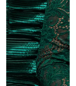 Blouse Met Lange Mouwen “One Shoulder Fan Pleat Frill Corset Top”