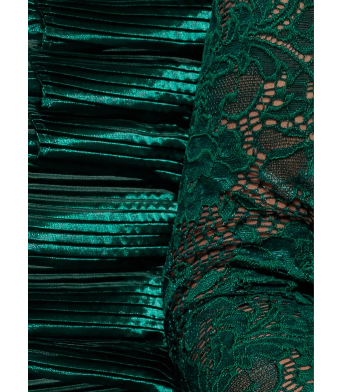 Blouse Met Lange Mouwen “One Shoulder Fan Pleat Frill Corset Top”