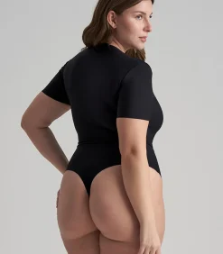 Bodysuit Korte Mouw | Zwart Xl