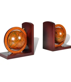 Boekensteunen 2 st globe