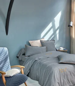 BONNE NUIT Indigo - Hoeslaken Gerecycled draad