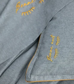 BONNE NUIT Indigo - Laken Gerecycled draad