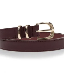 Bordeaux leren damesriem