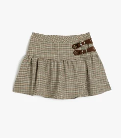 Boven knielengte Dik geplooid Rok