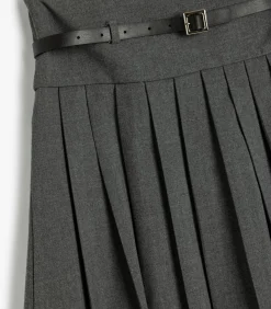 Boven knielengte Dik geplooid Rok