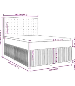 Boxspring met matras fluweel blauw 160x200 cm