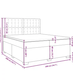 Boxspring met matras fluweel blauw 200x200 cm