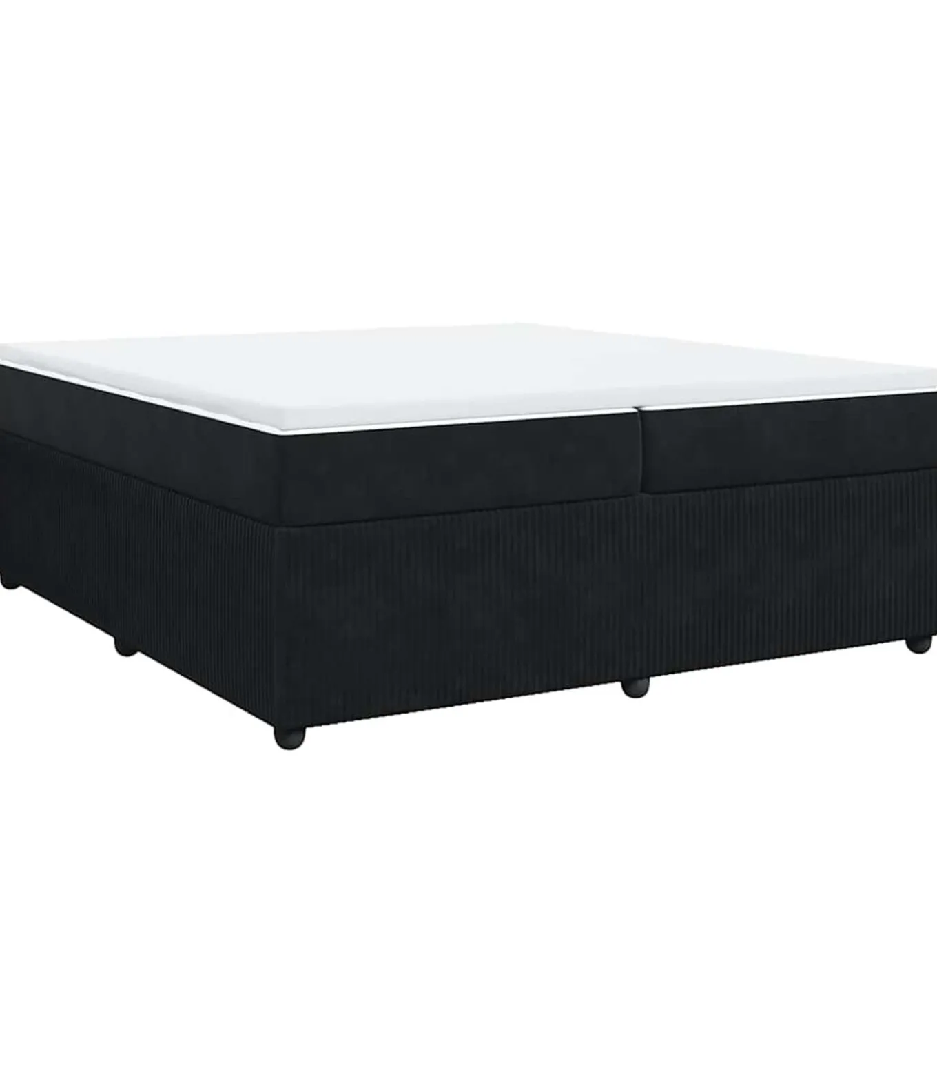 Boxspring met matras fluweel zwart 200x200 cm