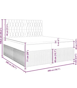 Boxspring met matras fluweel blauw 200x200 cm