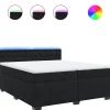 Boxspring met matras fluweel zwart 200x200 cm