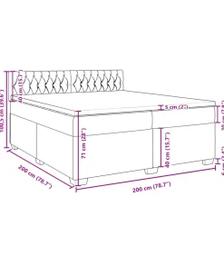 Boxspring met matras fluweel lichtgrijs 200x200 cm
