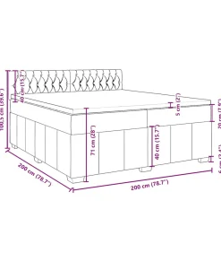 Boxspring met matras stof taupe 200x200 cm