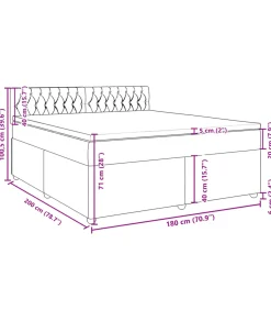 Boxspring met matras stof crèmekleurig 180x200 cm