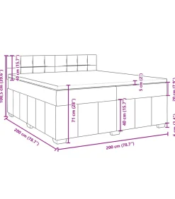 Boxspring met matras stof taupe 200x200 cm