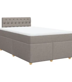 Boxspring met matras stof taupe 120x190 cm