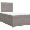 Boxspring met matras stof taupe 120x190 cm