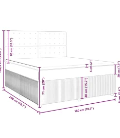 Boxspring met matras stof taupe 180x200 cm
