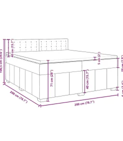 Boxspring met matras stof taupe 200x200 cm