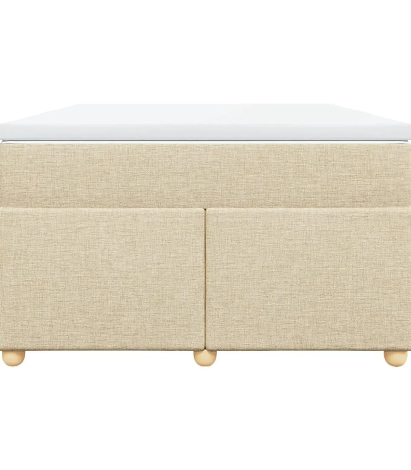 Boxspring met matras stof crèmekleurig 120x190 cm