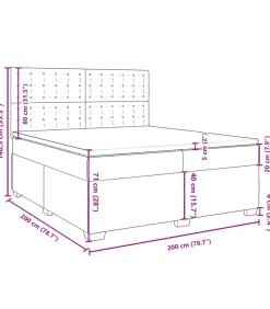 Boxspring met matras stof crèmekleurig 200x200 cm