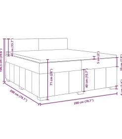 Boxspring met matras stof taupe 200x200 cm