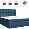 Boxspring met matras stof blauw 180x200 cm