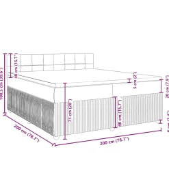 Boxspring met matras stof crèmekleurig 200x200 cm