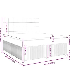 Boxspring met matras stof taupe 180x200 cm