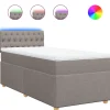 Boxspring met matras stof taupe 100x200 cm