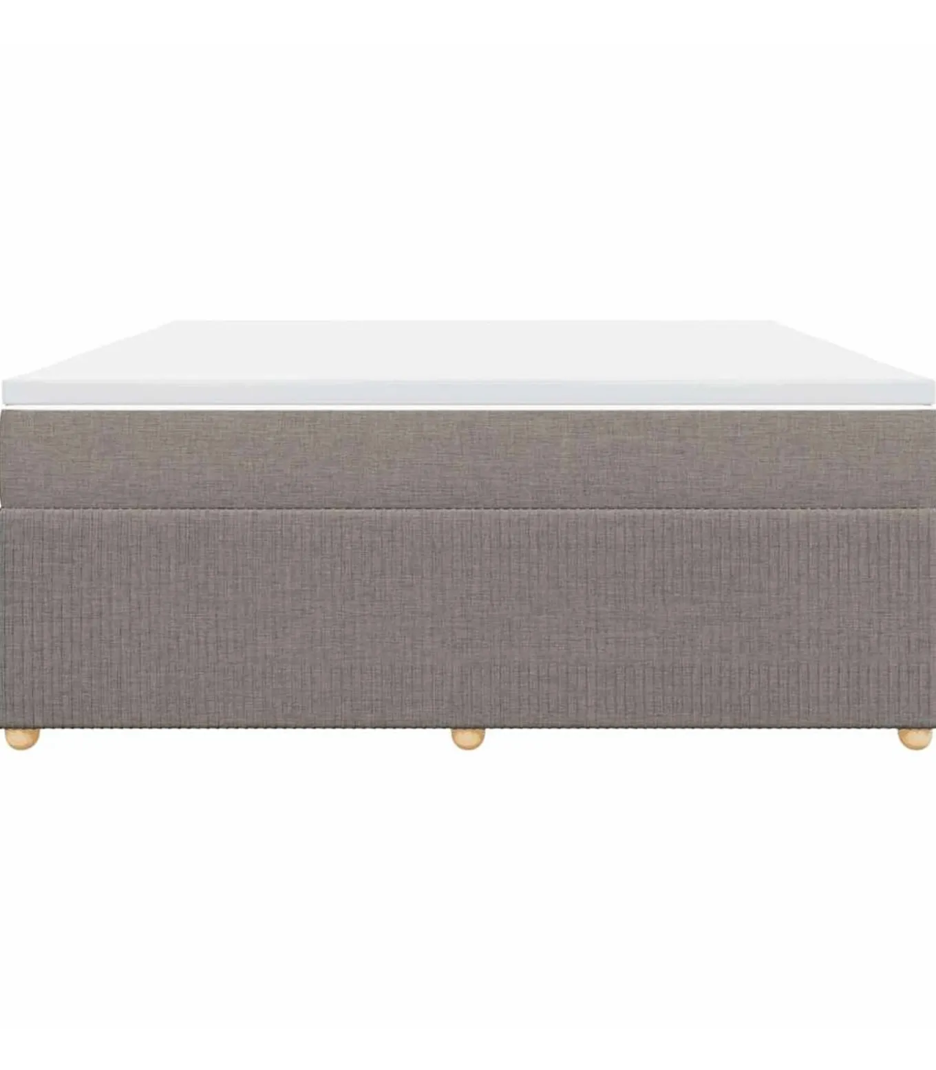 Boxspring met matras stof taupe 180x200 cm