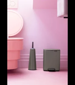 Brabantia Bo Pedaalemmer, 7 liter, stil sluitend, kunststof binnenemmer - Platinum