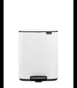 Brabantia Bo Pedaalemmer, 12 liter, stil sluitend, kunststof binnenemmer - White
