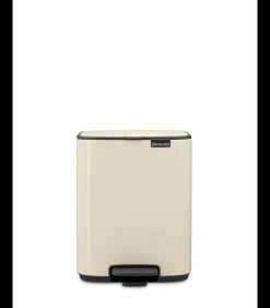 Brabantia Bo Pedaalemmer, 7 liter, stil sluitend, kunststof binnenemmer - Soft Beige