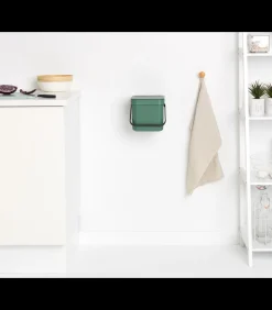 Brabantia Sort & Go afvalemmer, 6 liter - Fir Green