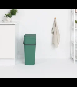 Brabantia Sort & Go afvalemmer, 40 liter - Fir Green