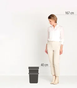 Brabantia Sort & Go afvalemmer, 16 liter - Jade Green