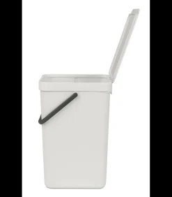 Brabantia Sort & Go afvalemmer, 16 liter - Light Grey