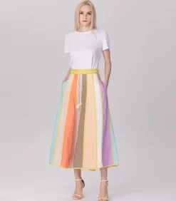 Brede strepen trapezerok