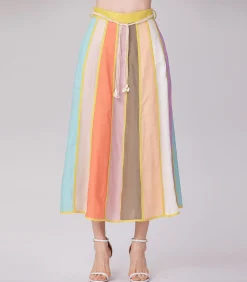 Brede strepen trapezerok