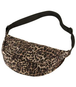 Bruine crossbody tas met luipaard print