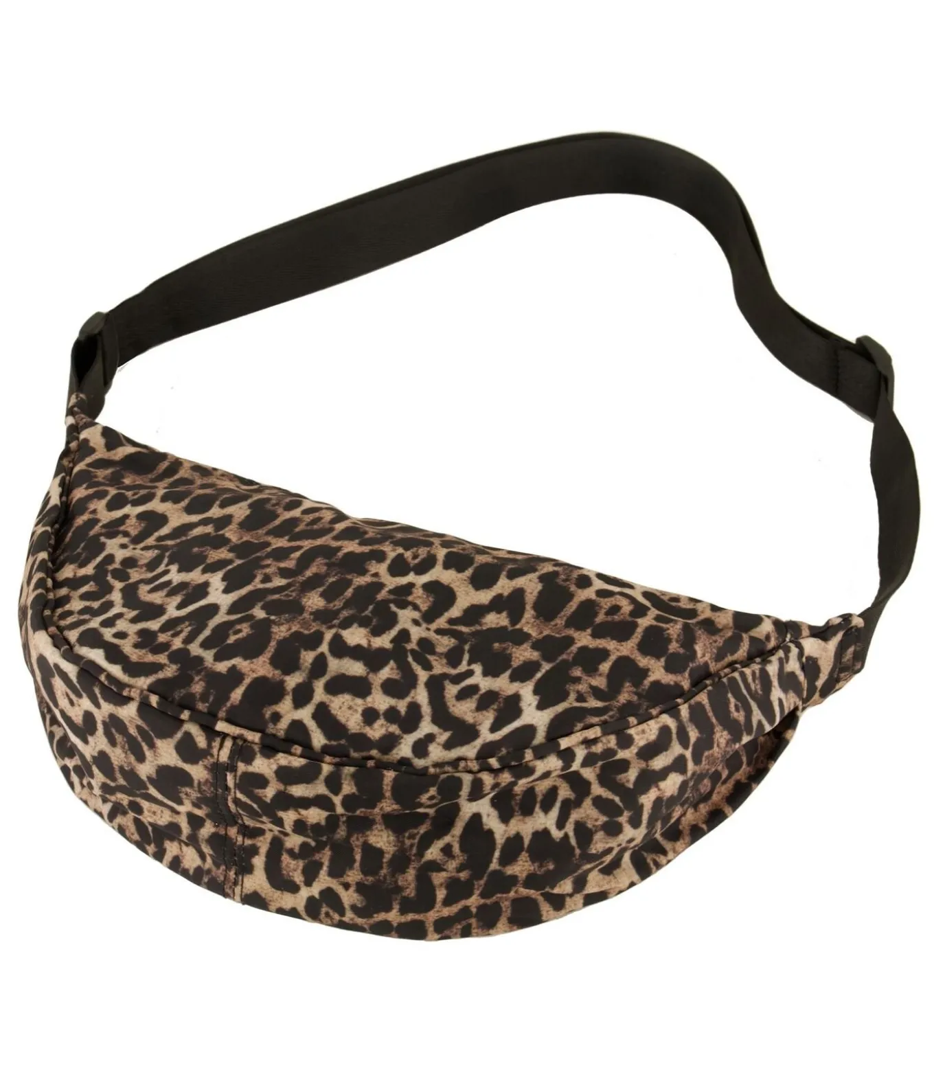 Bruine crossbody tas met luipaard print