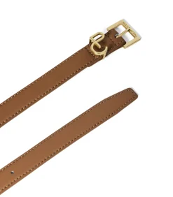 Bruine riem ‘Beth’ met monogram PC