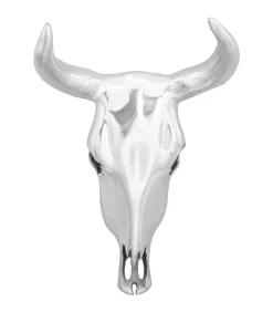 Bullschedel Zilver 34 x 13 x 53 cm Aluminium